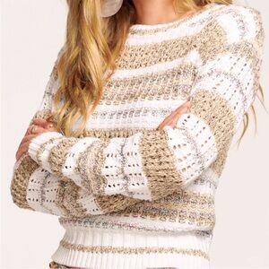 Ramy Brook Women's Beige and White Sweater